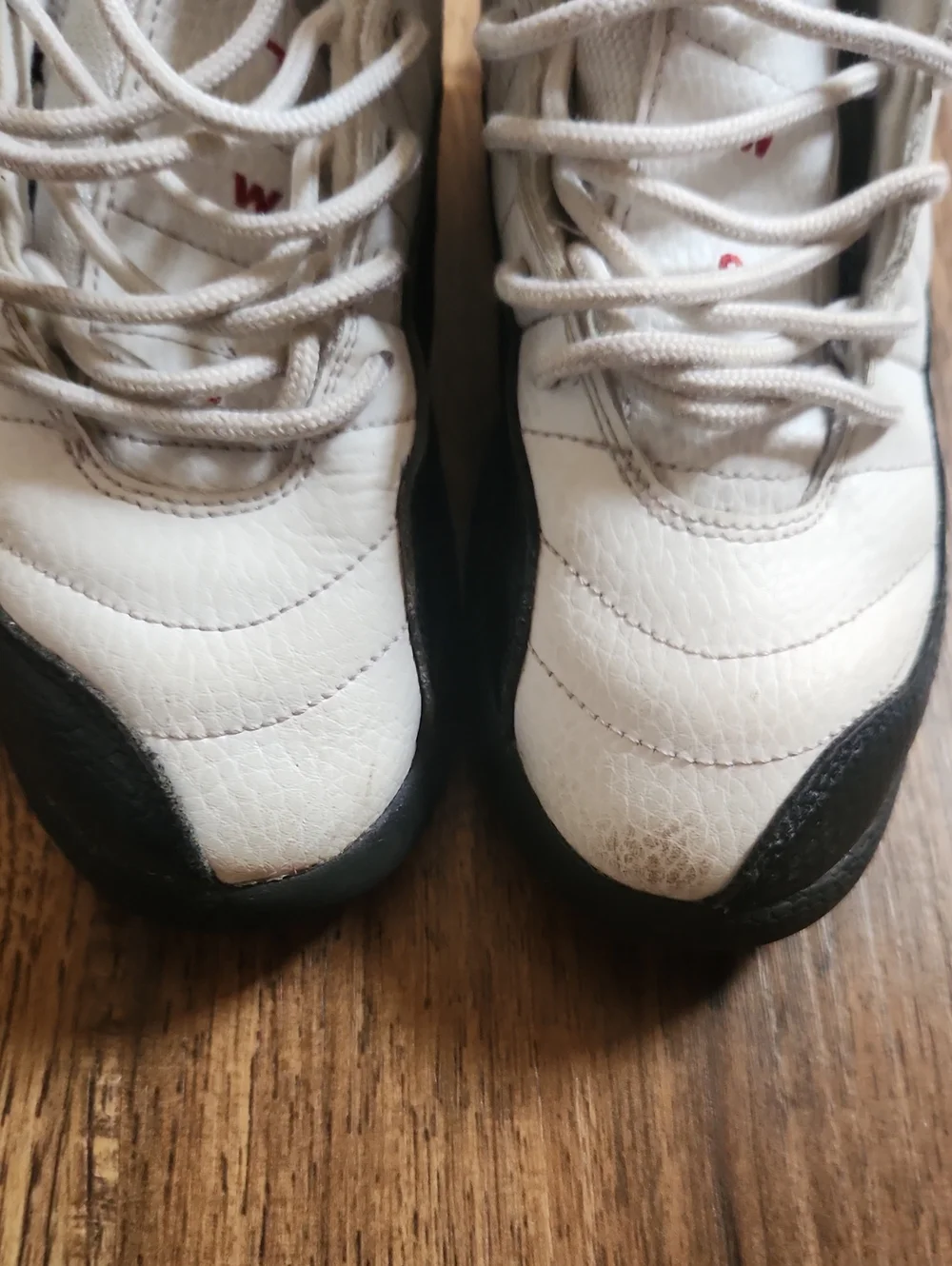 Jordan Kids White, Black & Red Retro Basketball Sneakers